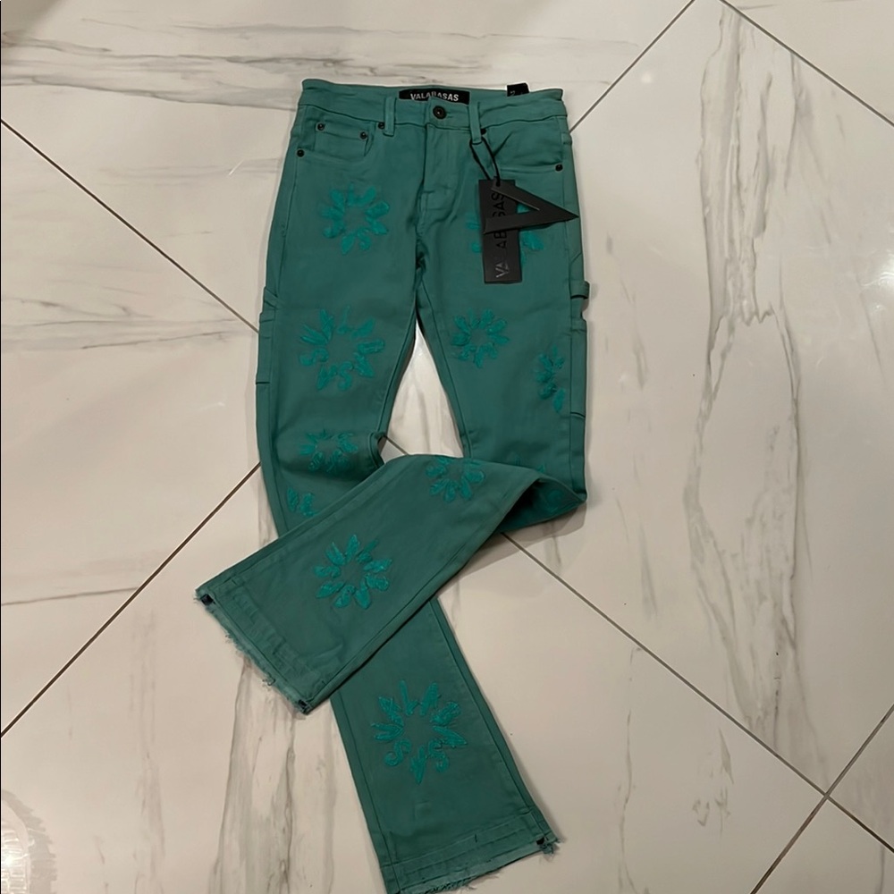 Valabasas “ART” Lime Wash Flare Men’s Jeans